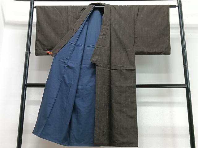平和屋着物■男性 通議 霞文 紺青色 正絹 逸品 CABB9094xe