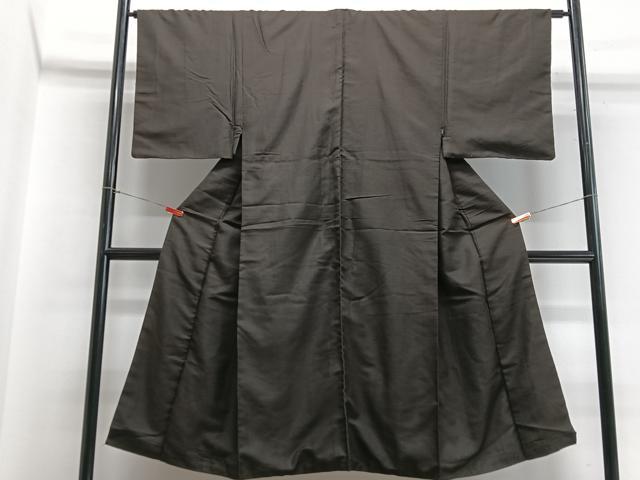 平和屋着物■上質な紬 紬 褐色 正絹 逸品 CABB9136xe