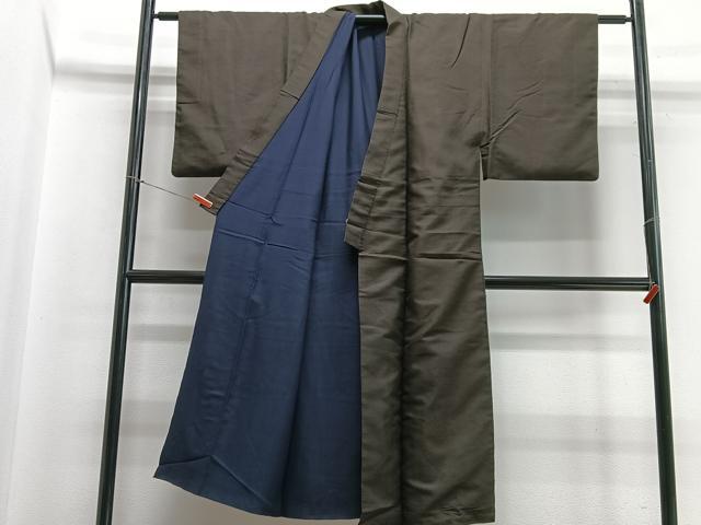 平和屋着物■上質な紬 紬 褐色 正絹 逸品 CABB9136xe