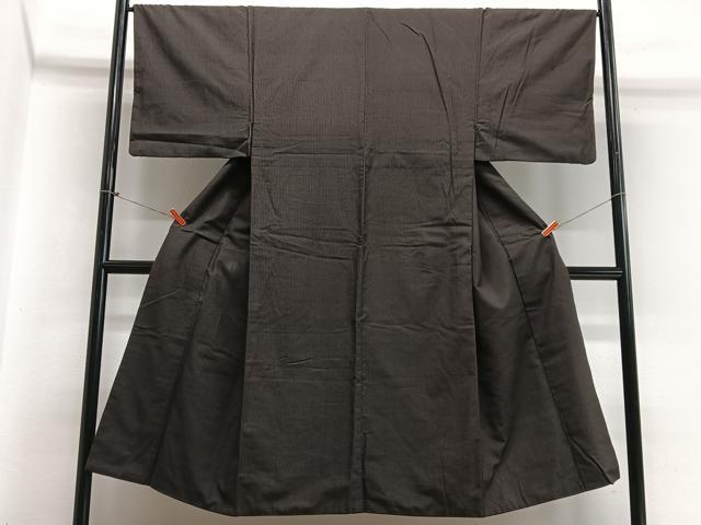 平和屋着物■男性 紬 霞文 藍鉄色 正絹 逸品 CABB9140xe