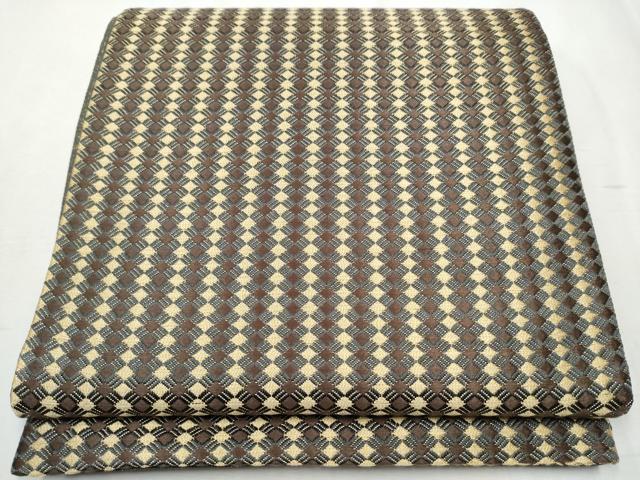 平和屋着物●六通柄袋帯 菱繋 金糸 正絹 逸品 CABB9236hy