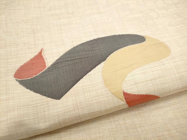 平和屋着物●名門木屋太 今河織物 六通柄袋帯 抽象文 正絹 逸品 CABB9245hy