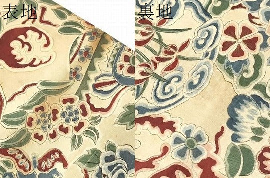 平和屋着物●アンティーク 大正ロマン 丸帯 龍 鳳凰花文 正絹 逸品 CABB9355hy