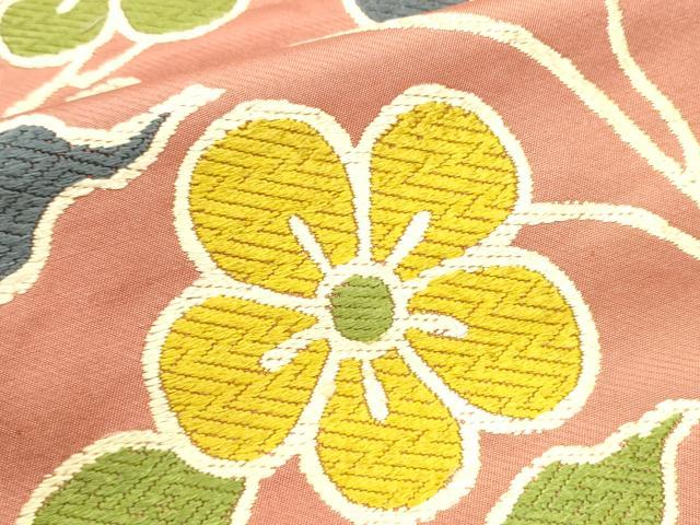 平和屋着物●六通柄京袋 本袋帯 唐織 枝花文 正絹 逸品 CABB9445hy