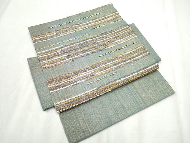 平和屋着物●つけ帯 霞文 金糸 正絹 逸品 CABB9451hy