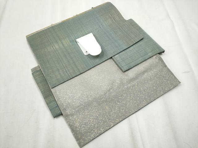 平和屋着物●つけ帯 霞文 金糸 正絹 逸品 CABB9451hy