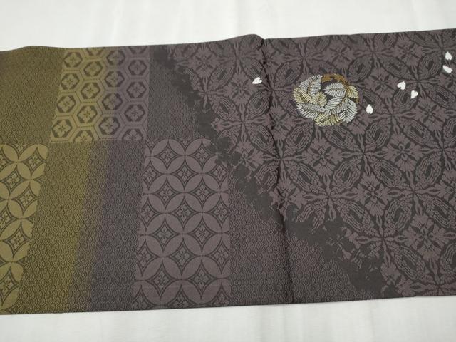 平和屋着物●両方向 両面 全通柄袋帯 紅型 花鳥文 正絹 逸品 未使用 CABB9485hy