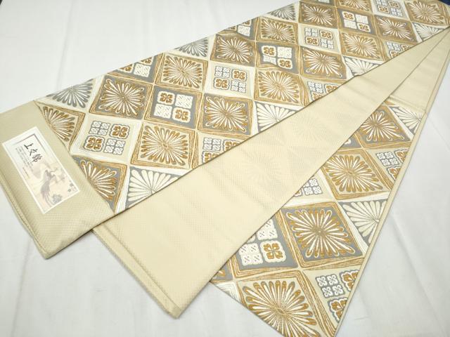 平和屋着物●六通柄袋帯 唐織 上文錦 正絹 逸品 未使用 CABB9486hy