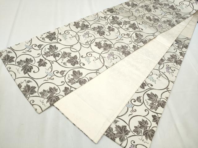 平和屋着物●六通柄袋帯 葡萄蔦の葉文 正絹 逸品 CABB9530hy