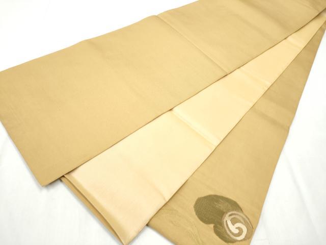 平和屋着物●太鼓柄袋帯 紬地 すくい織 抽象文 正絹 逸品 未使用 CABB9539hy