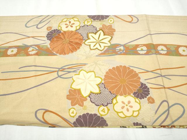 平和屋着物●アンティーク 大正ロマン 両面 六通柄 京袋帯 駒刺繍 人物文 正絹 逸品 CABB9553hy