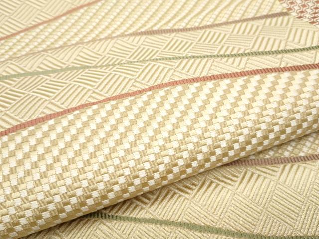 平和屋着物●本場筑前博多織 八寸名古屋帯 霞文 正絹 逸品 CABB9583hy