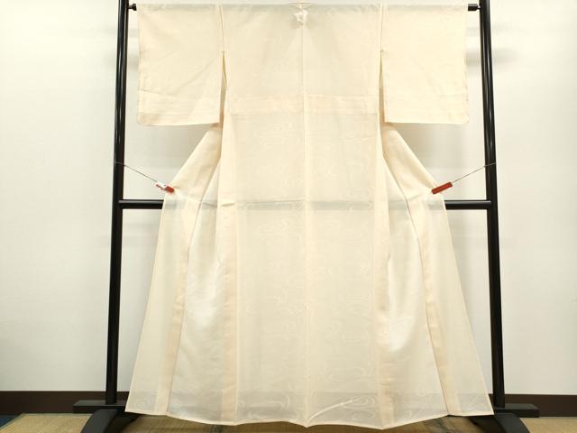 平和屋着物*夏物 色無地 流水紋絽 肌色 正絹 逸品 未使用 CABB9606ze