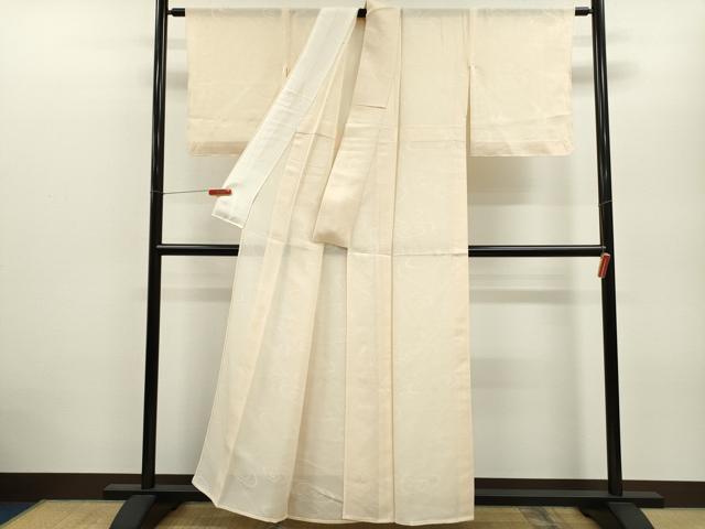 平和屋着物*夏物 色無地 流水紋絽 肌色 正絹 逸品 未使用 CABB9606ze