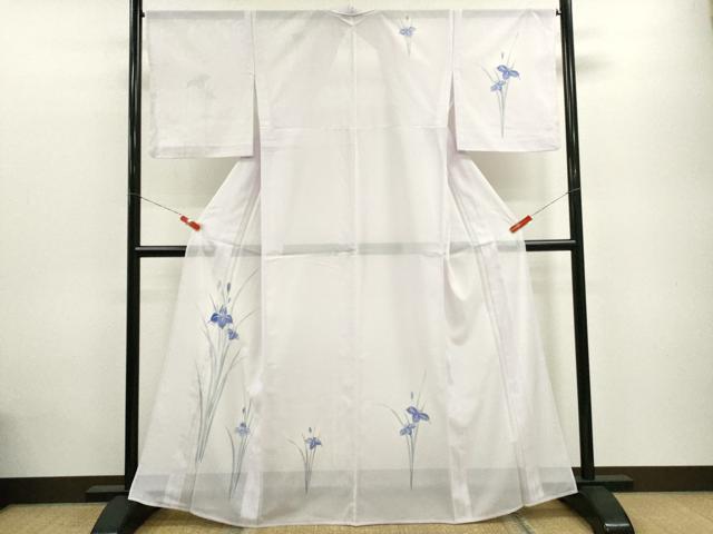 平和屋着物＊夏物 訪問着 絽 白鷺 金彩 洗える着物 CABB9645ze 【公式