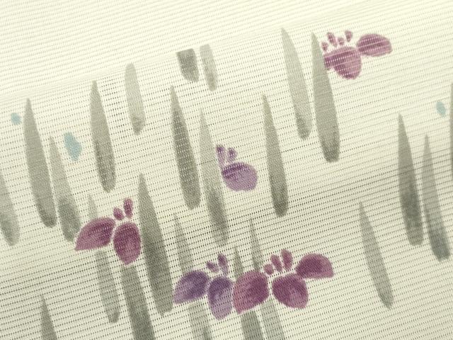 平和屋着物*夏物 訪問着 絽 手描き 草花文 洗える着物 CABB9737ze