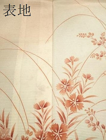 平和屋着物*夏物 訪問着 絽 籬草花文 暈し染め 正絹 逸品 CABB9748ze