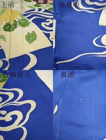 平和屋着物*夏物 小振袖 絽 流水地紙草花文 正絹 逸品 CABB9820ze