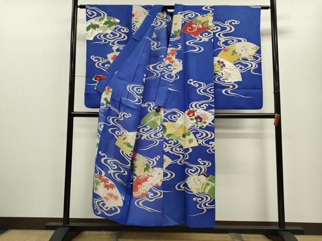 平和屋着物*夏物 小振袖 絽 流水地紙草花文 正絹 逸品 CABB9820ze