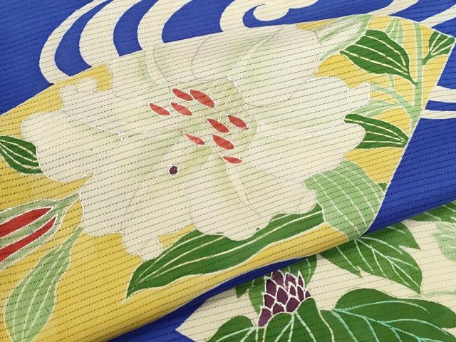 平和屋着物*夏物 小振袖 絽 流水地紙草花文 正絹 逸品 CABB9820ze
