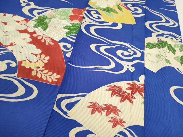 平和屋着物*夏物 小振袖 絽 流水地紙草花文 正絹 逸品 CABB9820ze