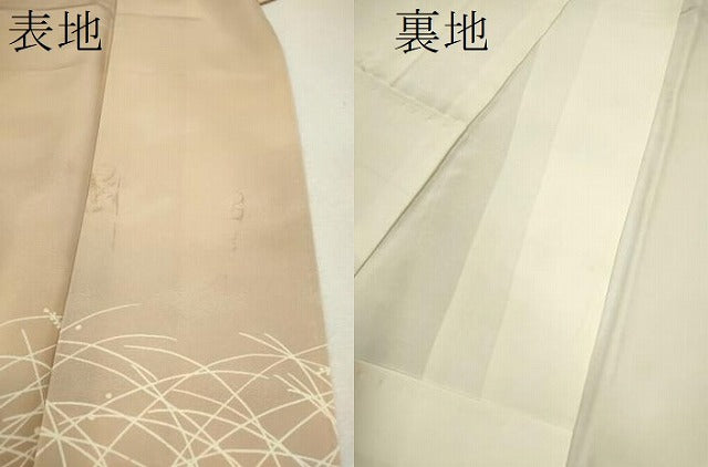 平和屋着物▼訪問着 刺繍 枝花文 暈し染め 銀糸 正絹 逸品 CABB9851ze