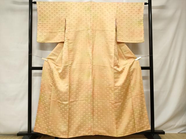 平和屋着物■上質な小紋 青海波花地紋 暈し染め 正絹 逸品 CABC0539ev