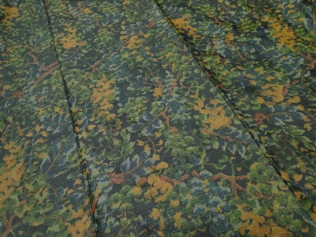 平和屋着物■上質な紬 枝花文 正絹 逸品 CABC0580ev