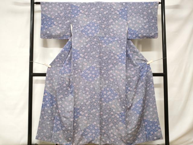 平和屋着物■上質な小紋 切嵌花唐草文 正絹 逸品 CABC0590ev