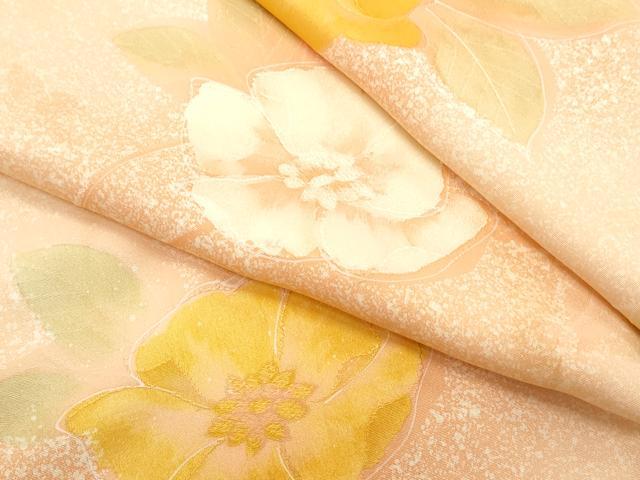 平和屋着物▼上質な小紋 地紋起こし 草花文 暈し染め 正絹 逸品 CABC1310th