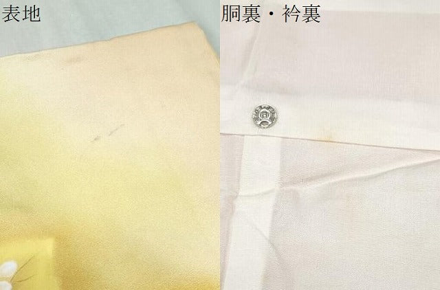 平和屋着物▼訪問着 手描き 草花文 暈し染め 正絹 逸品 CABC1496th