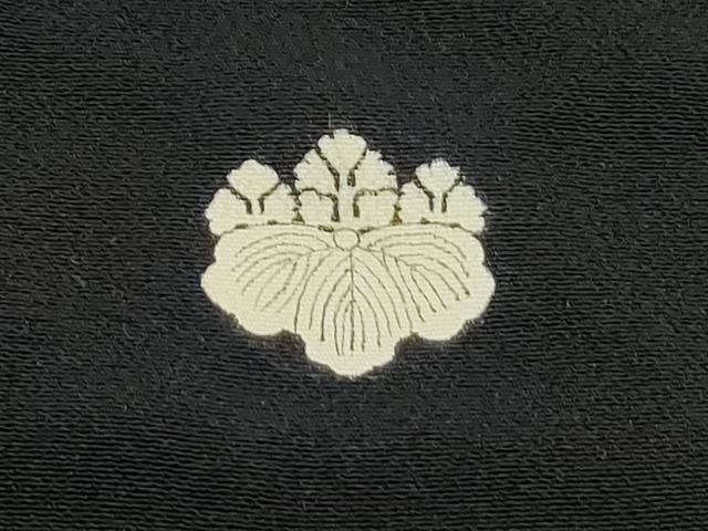 平和屋着物▼豪華黒留袖 駒刺繍 草花文 正絹 逸品 CABC1549th