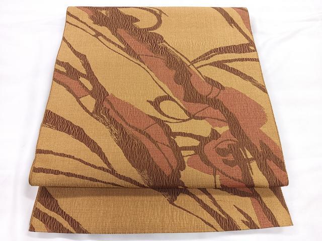 平和屋着物◎八寸名古屋帯 幾何学文 正絹 逸品 CABC1896nb