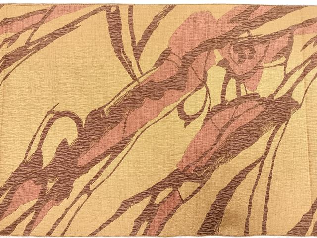 平和屋着物◎八寸名古屋帯 幾何学文 正絹 逸品 CABC1896nb