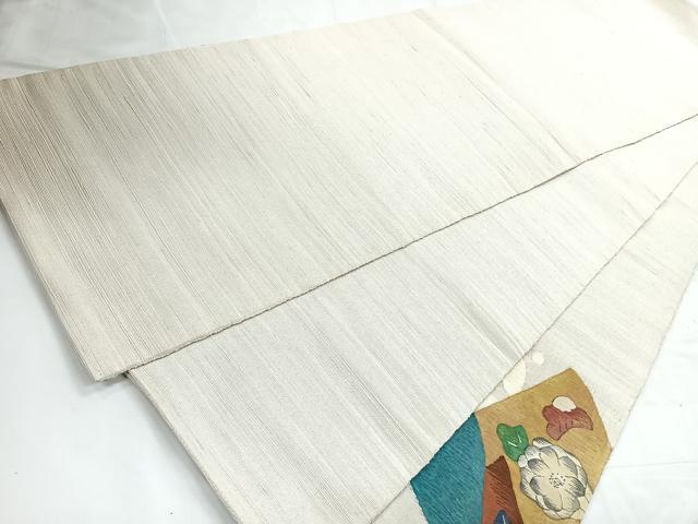 平和屋着物◎太鼓柄袋帯 紬地 辻が花 正絹 逸品 CABC1955nb