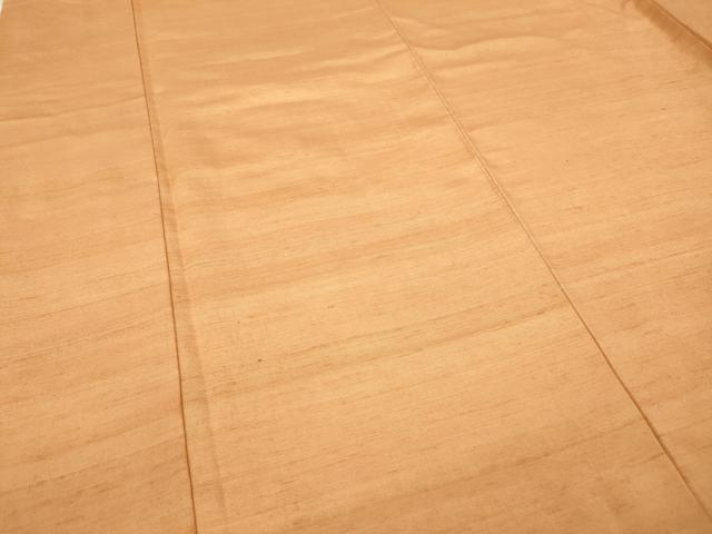 平和屋着物●紅花紬 米沢 霞文 赤朽葉色 正絹 逸品 CABC2044ut