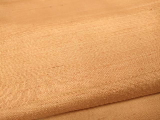 平和屋着物●紅花紬 米沢 霞文 赤朽葉色 正絹 逸品 CABC2044ut