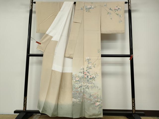 平和屋着物●訪問着 友禅 作家物 渡橋枝花文 暈し染め 正絹 逸品 CABC2090ut
