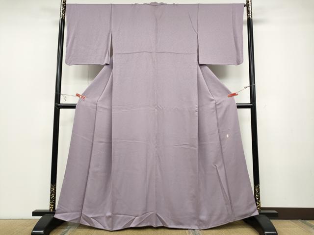 平和屋着物●上質な色無地 作家物 霞地紋 紅藤色 正絹 逸品 CABC2126ut