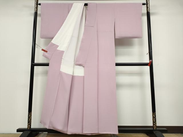 平和屋着物●本草木染作家 瑞寶 色無地 撫子色 正絹 逸品 CABC2138ut