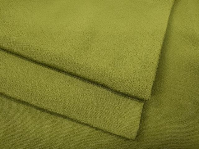 平和屋着物●上質な色無地 霞地紋 青丹色 正絹 逸品 CABC2204ut