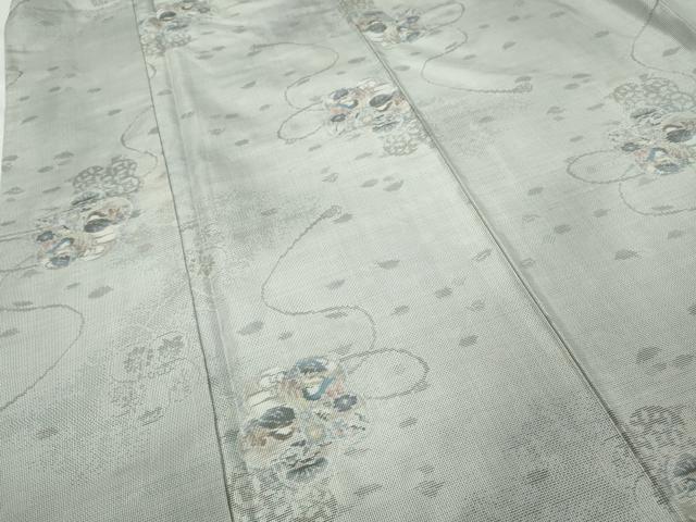 平和屋着物●都喜ヱ門 本場大島紬 白大島 藤白泥 明日香典麗 総絣 証紙付き 藤絹織物謹製 正絹 逸品 未使用 CABC2243ut