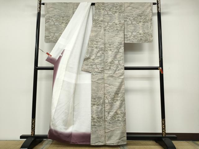 平和屋着物●本場大島紬 屋久杉染 古都散策 総絣 くぼた謹製 証紙付き 正絹 逸品 CABC2244ut