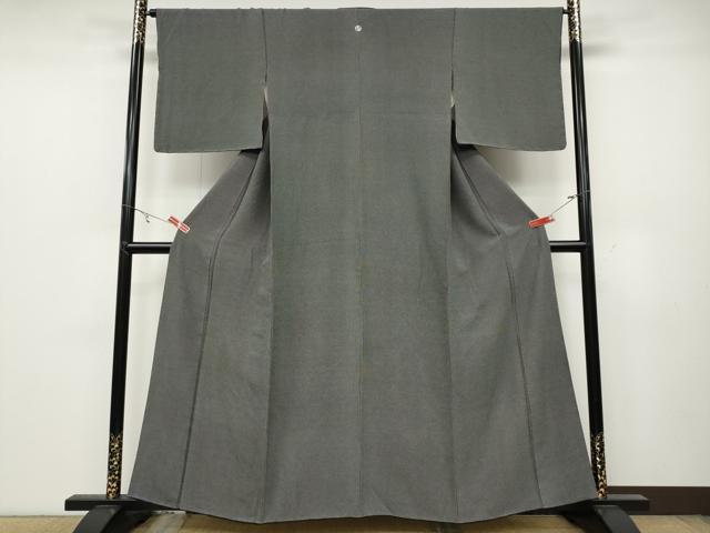 平和屋着物●伝統工芸士 砂川健一 江戸小紋 角通し 黒地 正絹 逸品 CABC2315ut