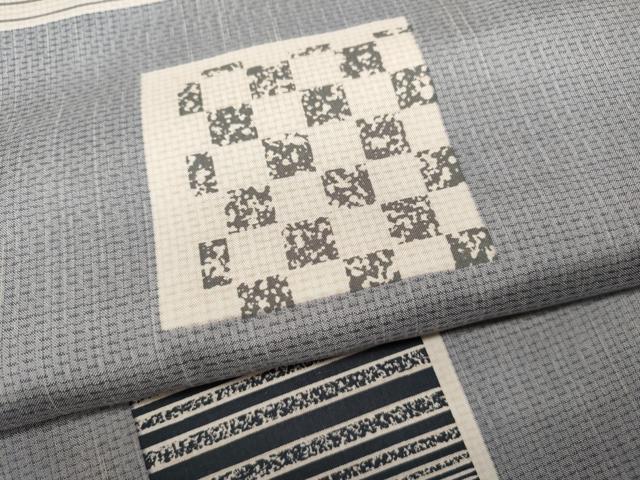 平和屋着物●訪問着 本場染大島紬 色紙吉祥文 正絹 逸品 CABC2325ut
