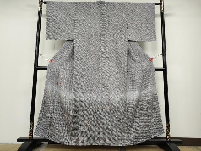 平和屋着物●訪問着 総絞り 総刺繍 雪輪花文 金糸 正絹 逸品 CABC2374ut