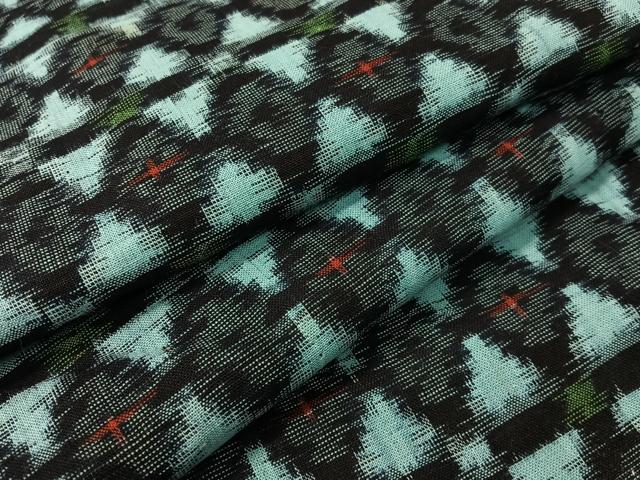 平和屋着物●久留米絣 単衣 菱吉祥文 綿 逸品 CABC2630vp