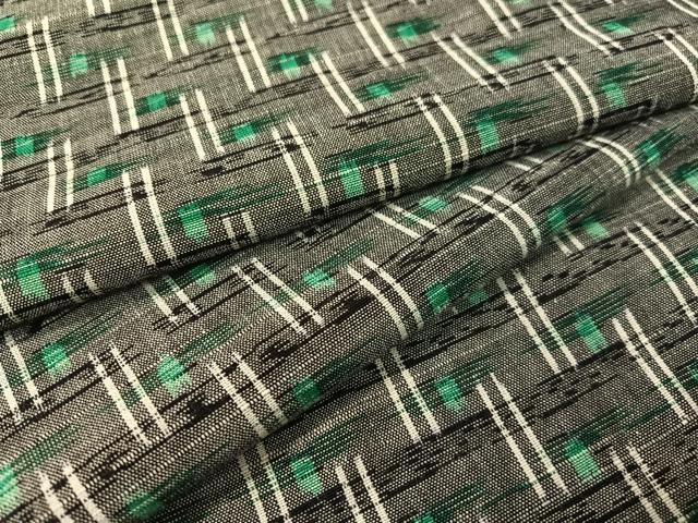 平和屋着物●久留米絣 単衣 絣文様 綿 逸品 CABC2634vp