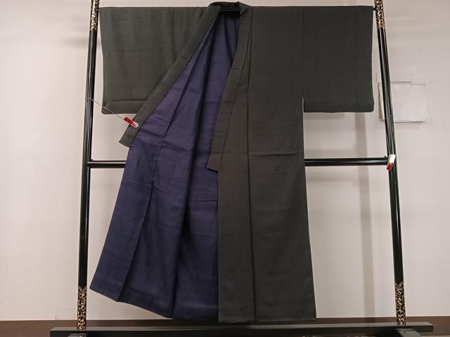 平和屋着物●男性 紬 蝋色 正絹 逸品 CABC2638vp