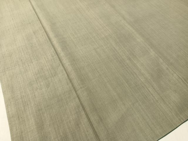 平和屋着物●本場結城紬 重要無形文化財 色無地 利休鼠色 三越扱い 正絹 逸品 CABC2656vp